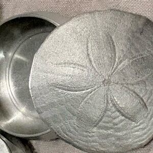 Amos Pewter Sand Dollar Trinket Box